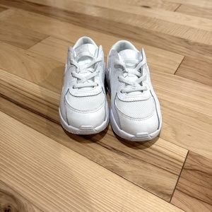 All white Nike air max kids